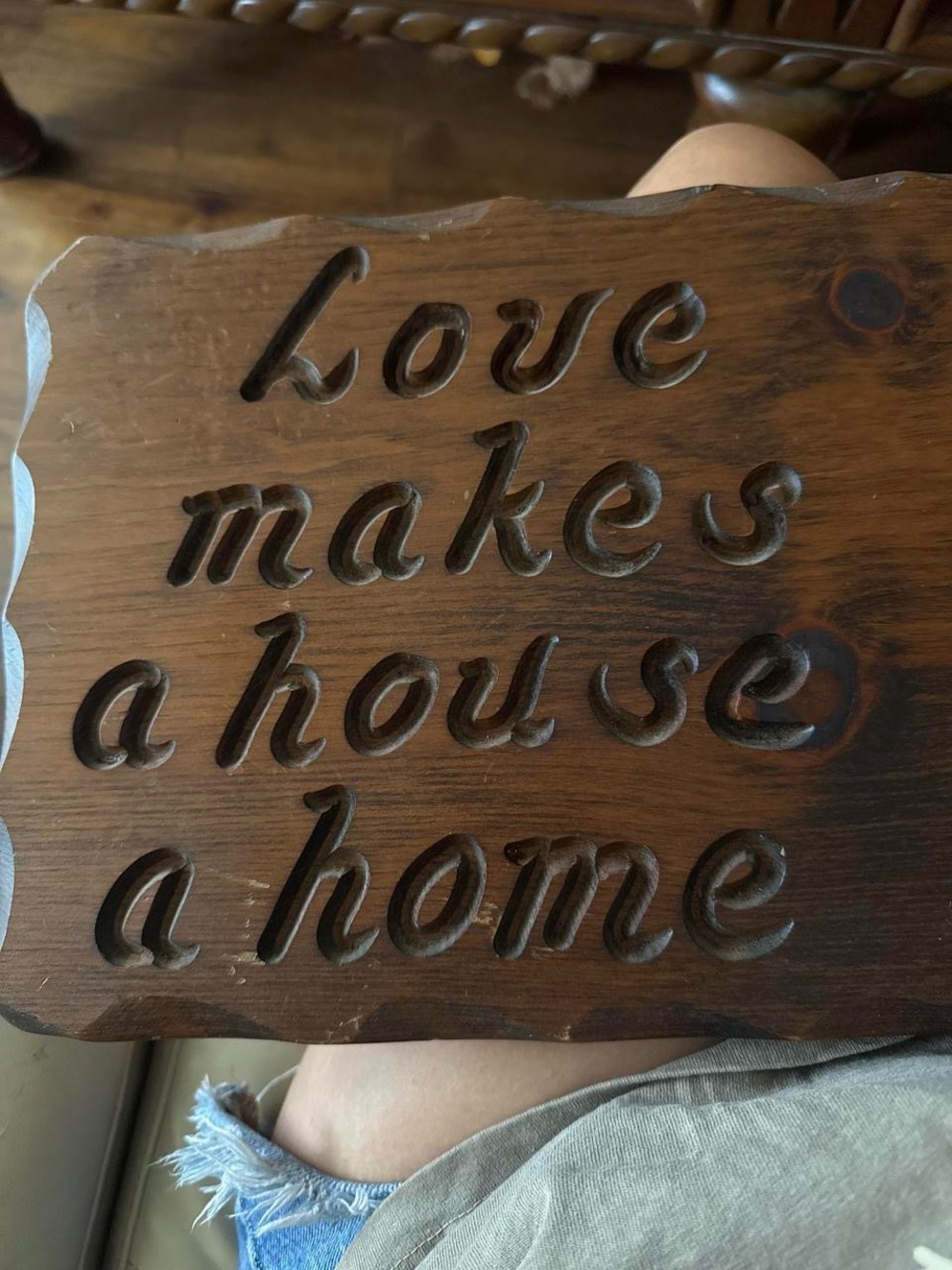 Hand Crafted Rustic Wooden Plaque - Picture 2 of 4